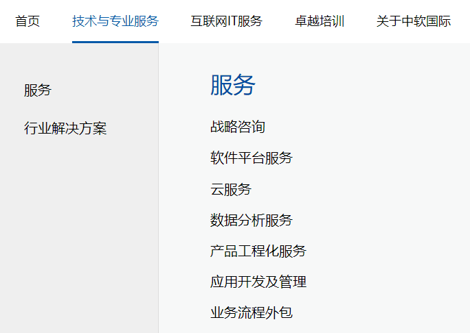 中軟國際的產品 中軟國際的產品