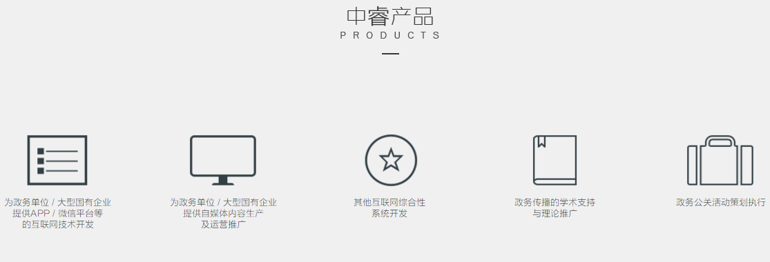 中睿政和的產(chǎn)品