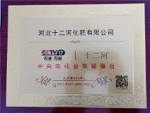 瞄準(zhǔn)新賽道，促進新發(fā)展，河北十二河化肥有限公司榮獲央視品牌展播